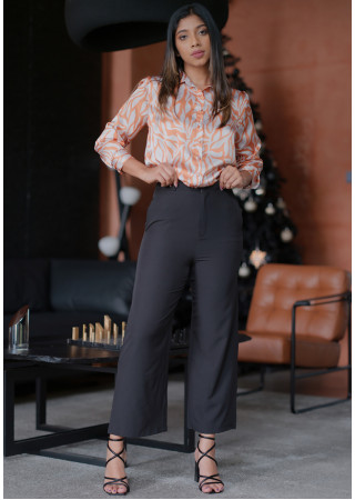 MELODY ORANGE PRINTED BLOUSE
